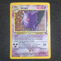Pokemon Gengar 5/62 Fossil Holo Rare Unlimited Stage 2 80 HP English Card - Image 1