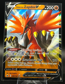Galarian Zapdos V 080/198 Sword & Shield - Chilling Reign Holo Pokemon TCG - Image 1