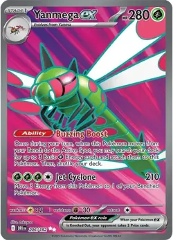 1x Yanmega ex - 206/182 - Ultra Rare NM-Mint Pokemon SV10 - Destined Rivals - Image 1