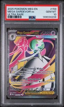 2025 POKEMON MEG EN-MEGA EVOLUTION ULTRA RARE #159 MEGA GARDEVOIR EX PSA 10 - Image 1