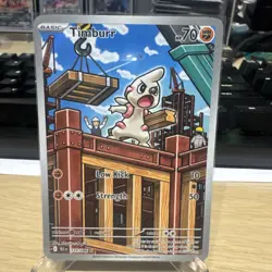 Pokemon TCG Timburr 125/086 Black Bolt Illustration Rare - Image 1