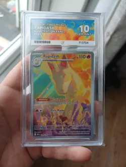 Rapidash 189/182 Illustration Rare Destined Rivals Pokemon TCG Grade Ace 10 - Image 1