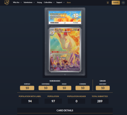 Rapidash 189/182 Illustration Rare Destined Rivals Pokemon TCG Grade Ace 10 - Image 4