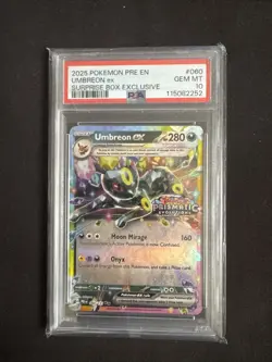 2025 Pokemon Umbreon Ex Surprise Box 060/131 Prismatic Evolutions Stamp - PSA 10 - Image 1
