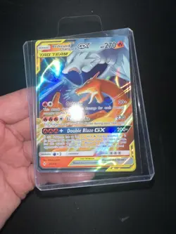 Pokemon TCG Holo Rare Charizard and Reshiram GX Tag Team 20/214 NM+ - Image 1