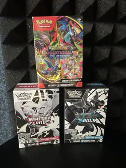Pokemon Phantasmal Flames, Black Bolt, White Flare Booster. Bundle Lot English - Image 1