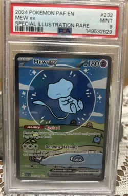 Mew EX 232/091 PSA 9 Pokemon Paldean Fates BUBBLE MEW - Image 1
