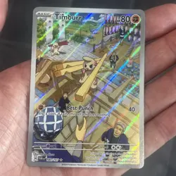 Pokemon TCG Timburr Scarlet & Violet-Twilight Masquerade 183/167 Holo... - Image 1
