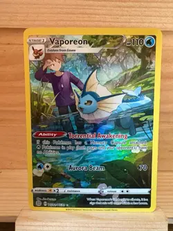 Pokemon TCG Vaporeon TG02/TG30 Swsh09: Brilliant Stars Trainer Gallery Holo E - Image 1