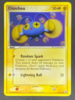 Pokemon Chinchou 50/92 LM EX Legend Maker LP - Image 1