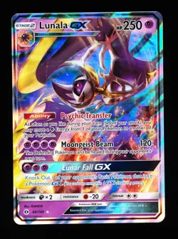 * * 1x Lunala GX 66/149 x1 * * Sun & Moon Pokemon Unplayed NM - Image 1
