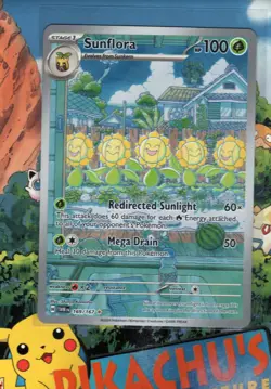 Pokemon TCG Sunflora 169/167 Twilight Masquerade Illustration Rare Holo NM/M - Image 1