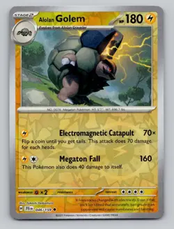 Reverse Holo Alolan Golem 046/159 Uncommon Journey Together Pokemon - Image 1