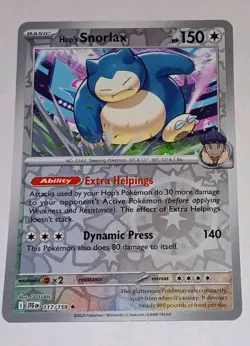 Pokemon Hop's Snorlax SV09 Journey Together 117/159 Rare Reverse Holo 150 HP - Image 1