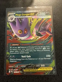 Pokemon TCG Mega Gengar ex 056/094 ME02: Phantasmal Flames Double Rare NM - Image 1
