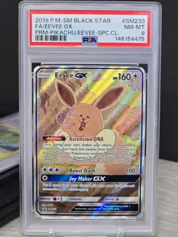 Pokemon Eevee GX SM233 Premium Pikachu & Eevee Collection Black Star Promo PSA 8 - Image 1