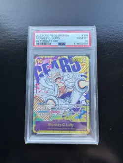 One Piece 2023 Gear 5 Monkey D Luffy OP05-119 English PSA 10 Alt Art SEC Card - Image 1