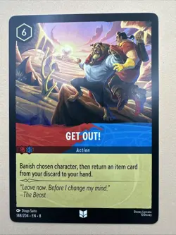 Disney Lorcana TCG * 148/204 Get Out! Uncommon * Reign of Jafar * Fresh Pk - Image 1