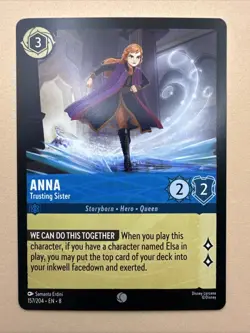 Disney Lorcana TCG * 157/204 Anna - Trusting Sister * Reign of Jafar * Fresh Pk - Image 1