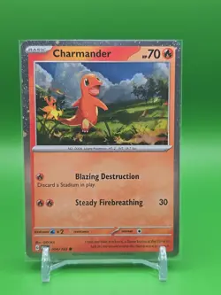 Pokemon TCG Charmander Cosmos Holo 004/165 Scarlet And Violet 151 - Image 1