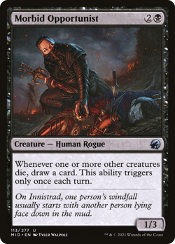 Morbid Opportunist #113 (Foil) (LP) Midnight Hunt MID Magic MTG - Image 1
