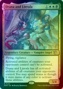 Drana and Linvala - FOIL NM (MTG March of the Machine 222) - Image 1