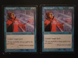 Counterspell x2 - Tempest 1997 - MP - Ertai Art - Pauper Vintage - MTG - Image 1