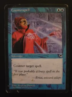 Counterspell x2 - Tempest 1997 - MP - Ertai Art - Pauper Vintage - MTG - Image 2