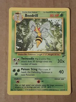 Pokemon Beedrill 21/130 Base Set 2 Rare NM-MT See Pictures - Image 1