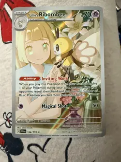 Lillie’s Ribombee 164/159 Journey Together gradabl Illustration Rare Pokemon TCG - Image 1