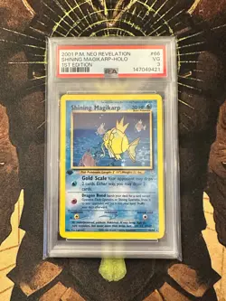 Pokemon Shining Magikarp 66/64 Neo Revelation 1st Edition Vintage Holo PSA 3 - Image 1