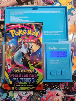 EXTREMELY HEAVY 22.5g Pokemon Phantasmal Flames – Factory Sealed Booster Pack - Image 1
