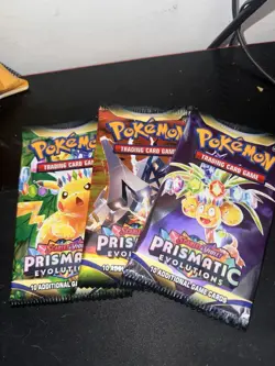 Pokemon Scarlet & Violet Prismatic Evolutions 3 Booster Packs 10 Cards Each - Image 2