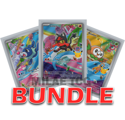 Pokemon Rowlet Litten Popplio Promo Bundle 3 Card Lot MEP 043 044 045 NM PLAYSET - Image 1