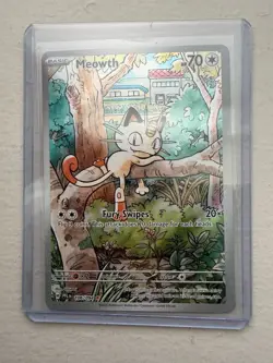 Pokemon Meowth 106/094 Me02: Phantasmal Flames Illustration Rare Basic 70 HP Ho… - Image 1
