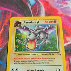 Pokemon TCG Aerodactyl Fossil Holo Rare 1/62 1999 60HP Wizards Unlimited - Image 2