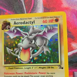 Pokemon TCG Aerodactyl Fossil Holo Rare 1/62 1999 60HP Wizards Unlimited - Image 3