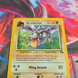 Pokemon TCG Aerodactyl Fossil Holo Rare 1/62 1999 60HP Wizards Unlimited - Image 5
