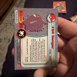 1999 GENGAR #94 Topps Pokemon Blue Logo TV Animation Edition Non-Holo Card - Image 2