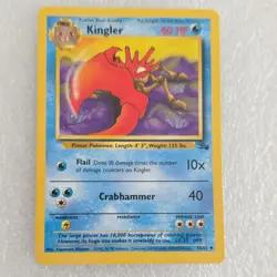 Pokemon Kingler Fossil 38/62 Common 60 HP English Card - Image 1