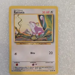 Pokemon Base Set Rattata 61/102 Raticate 40/102 WotC 1999 English - Image 2