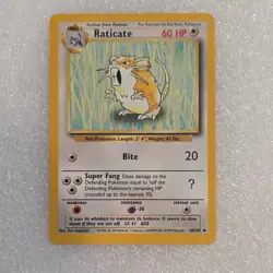Pokemon Base Set Rattata 61/102 Raticate 40/102 WotC 1999 English - Image 4