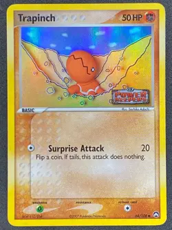 Pokemon Trapinch Holo Stamp 68/108 EX Power Keepers MP - Image 1