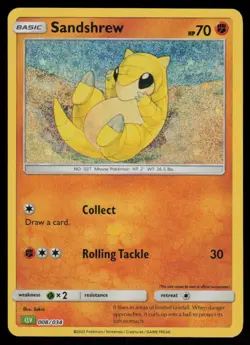 Sandshrew Holo Classic Collection Trading Card Game Classic 008/034 NM Pokemon - Image 1