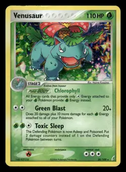 Venusaur 28/100 Crystal Guardians CG Reverse Holo MP - Image 2