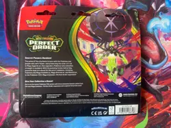 Pokemon Mega Evolution Perfect Order 3-Pack Blister (Chikorita Promo) - Image 2