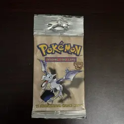 Rare Pokemon Unlimited Fossil Set Sealed Long Crimp Booster Pack - Image 3