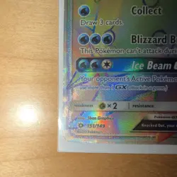 The Pokemon Company Lapras GX SM Base Set Secret Rare Full Art 151/149 190HP - Image 3