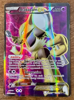 Alakazam EX 117/124 XY Fates Collide 2016 Full Art Pokemon Card TCG MP - Image 1