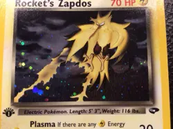 Pokemon Rocket's Zapdos 1st Edition Holo Gym Heroes 15/132 WOTC Vintage 2000 - Image 4